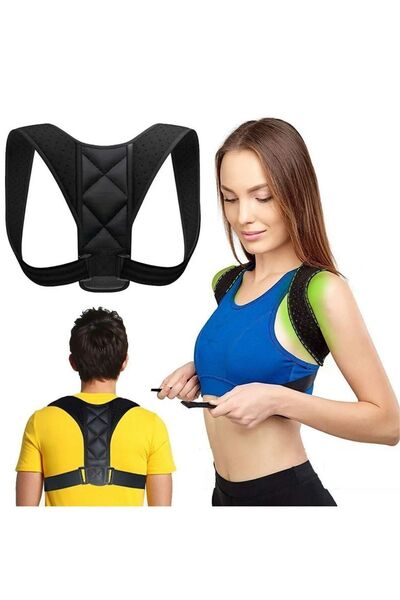 zerotex Sırt Ve Omuz Destekleyici Kadın - Erkek Dik Duruş Korse Kamburluk Önl...