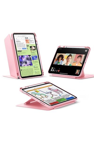 WOW Husa compatibila cu iPad 10 2022 10.9/11 2025, I74, Piele ecologica, Pinky