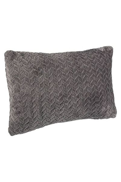 OEM Winter Decorative Gray Pillow with Pattern
