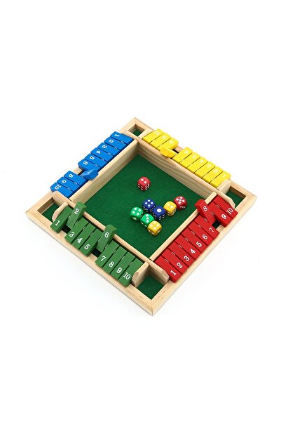 SDX Market Jucărie educativă Montessori din lemn cu zaruri, Shut the Box