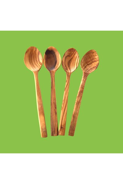 kılıç ahşap CNC & LAZER Wooden Dessert Spoon - Wooden Spoon - Olive Wood Dessert Spoon - Dessert Spoon