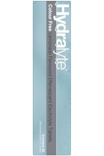 HYDRALYTE 20 Effervescent Electrolyte Tablets by Hydralyte, Color-Free (Lemon Juice)