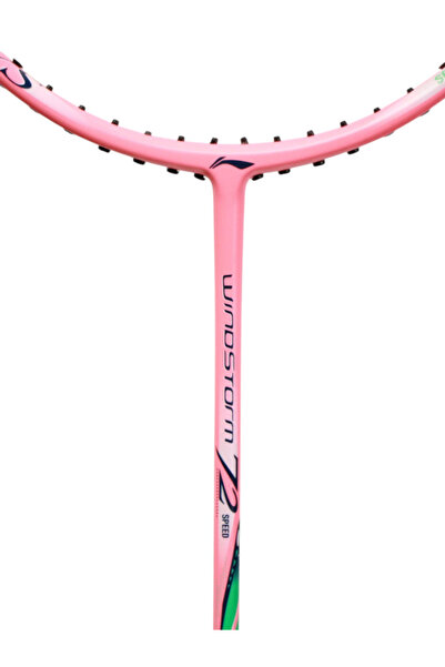 Li-Ning WINDSTORM 72 SPEED SUPER FEATHER LIGHT BADMINTON RACKET (PINK/WHITE)
