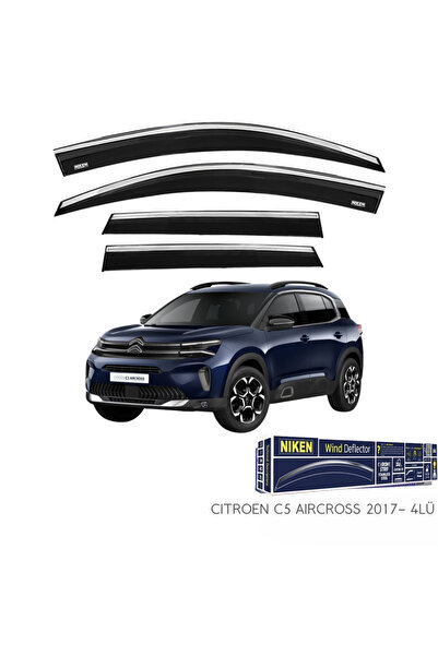 ferrous autoaccessories Citroen C5 Aircross Niken Kromlu Cam Rüzgarlığı 4lü S...