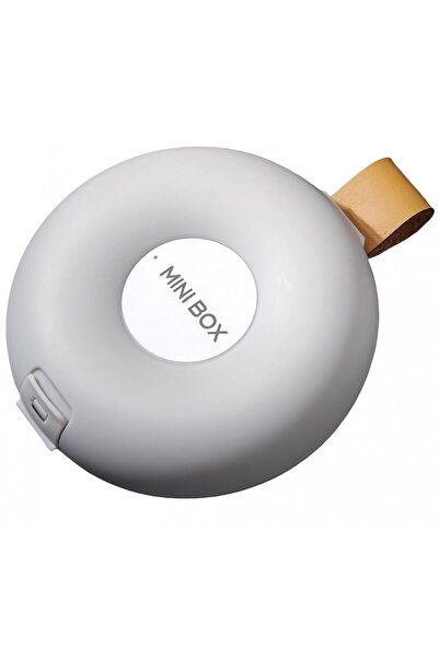 OEM Medication Storage Box, 6 Compartments, Airtight Closure, Portable, Round, White/Grey, PP, 8.4x2.9x8