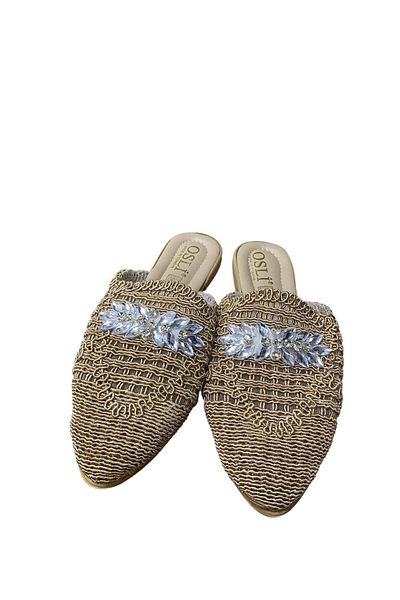 güven kundura Women's Knitwear Stoned Closed Front Slippers