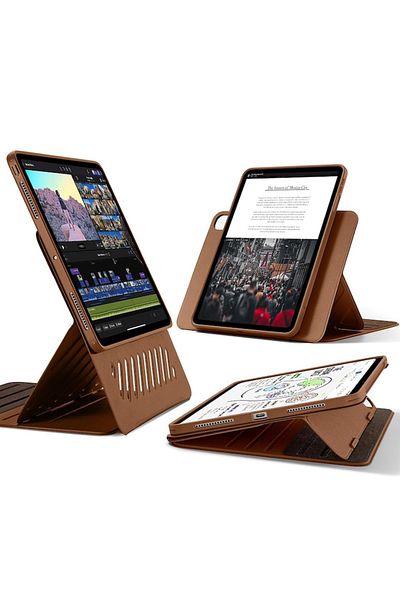 2DAYFIND Husa Cu Grad Ridicat de Protectie pentru iPad Pro 13 2024, G62, Thermoresistant plastic, Maro Intens