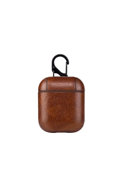 Bibilel Leather Support Case for Apple AirPods, Bibilel, Brown