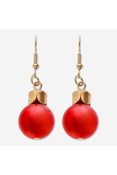 Flying Tiger Copenhagen Kırmızı Top Şekilli Küpe