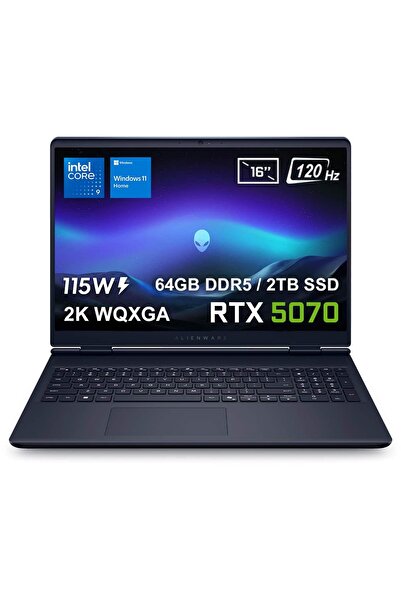 Dell Alienware 16 Aurora Intel Core 9-270H 64GB DDR5 2TB SSD RTX5070 8GB 115W...