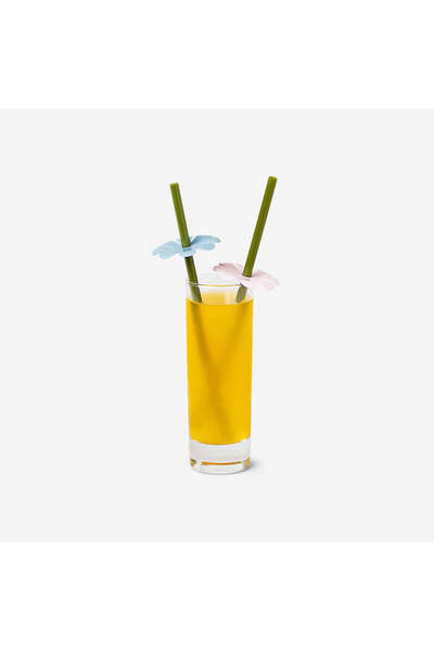 Flying Tiger Copenhagen Pastel Renkli Çiçek Detaylı Pipet Seti