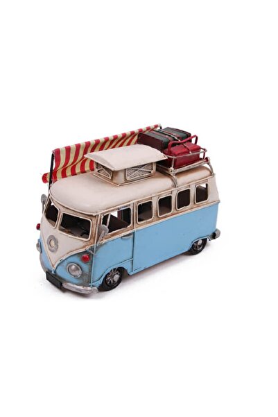 hediyeconcepti Dekoratif Metal Minibüs Çerçeveli ve Tenteli Süsler Ev Oturma Odası TV kabine Masaüstü Ofis