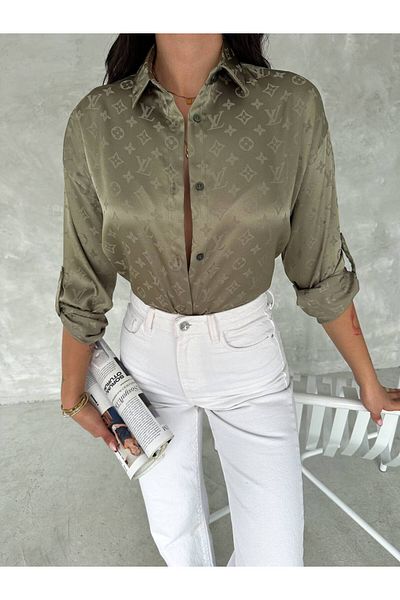 JESSE STORY Satin Self Patterned Women's Shirt