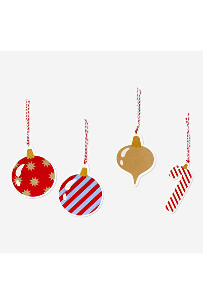 Flying Tiger Copenhagen 4'lü Şeker Temalı Yılbaşı Hediye Etiketi Seti