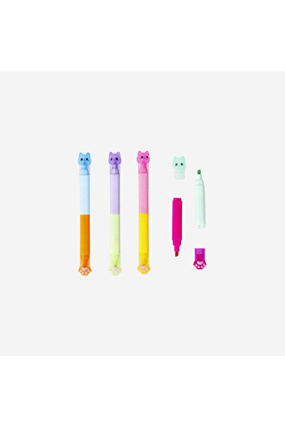 Flying Tiger Copenhagen 4'lü Çift Uçlu Pati Şeklinde Fosforlu Kalem