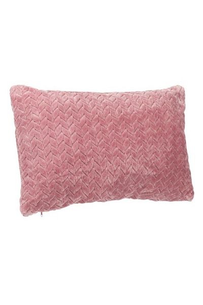 OEM Winter Decorative Pillow Powder Pink with Pattern