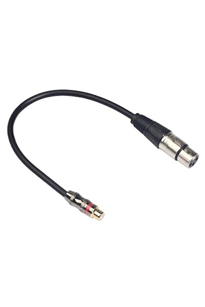 Bibilel Cablu audio XLR mamă la RCA mamă, 30 cm, negru