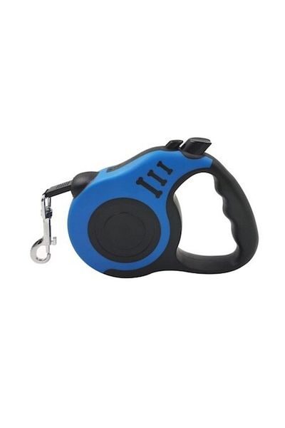 Bibilel Lesa automata si retractabila pentru caini, mecanism de blocare lesa, 5m, greutate maxima 15 kg, Alb