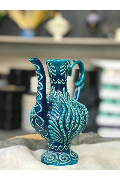 RGS HOMELİFE Handmade Tile Patterned Decorative Jug – 20 cm Height