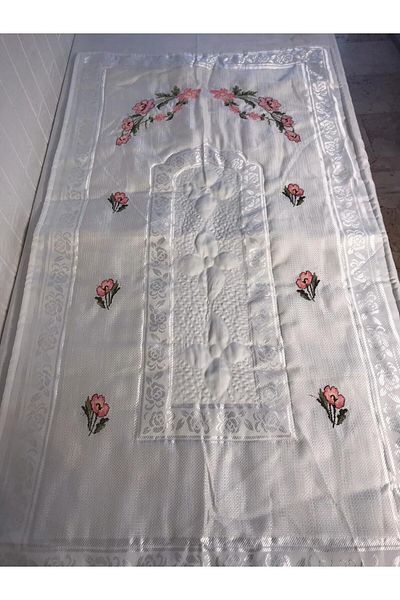 Vinezza Home Collection Dowry 6 Piece Floral Embroidered Etamine Prayer Rug Set Bundle Set