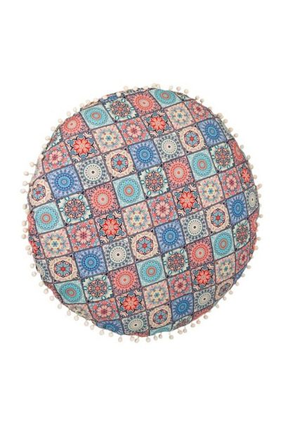 OEM Pernă rotundă de podea cu gresie colorată cu pompon