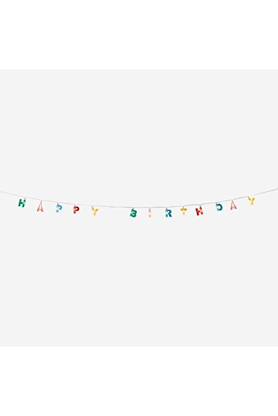 Flying Tiger Copenhagen "Happy Birthday" Yazılı Işıklı Asma Süs