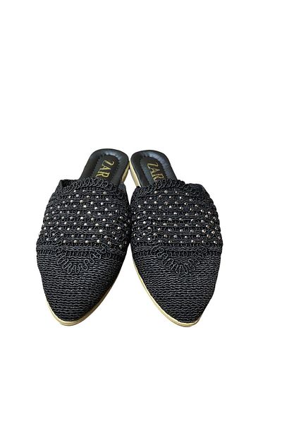 güven kundura Women's Knitwear Stoned Closed Front Slippers