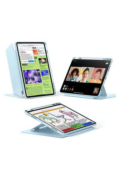 SOHO Protective Case for iPad Air 13 2024/2025, Leather, Sky Blue