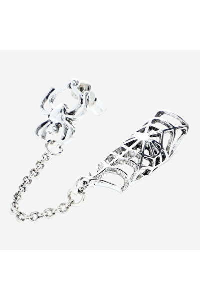 Flying Tiger Copenhagen Örümcek Ağı Kıkırdak Sıkıştırmalı Zincirli Küpe