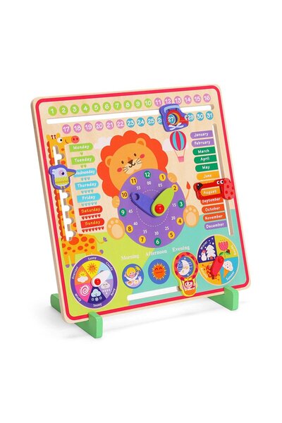 SDX Market Jucărie educativă Montessori tip Calendar multifuncțional Leu jucăuș