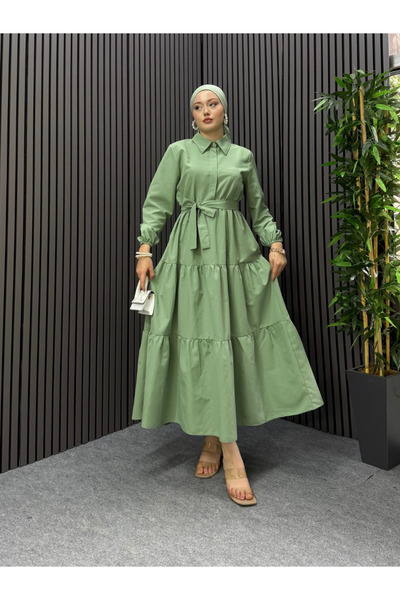 ENSA TESETTUR Naz Gömlek Elbise Mint
