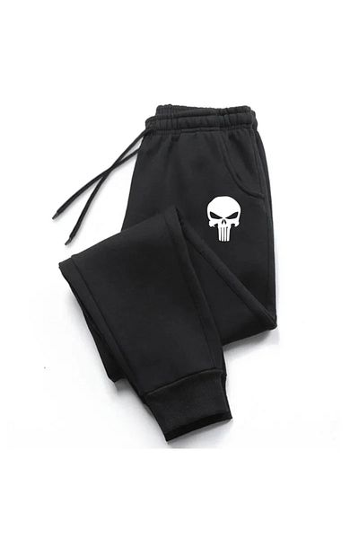 StartMore Black Punisher Printed Women's Unisex Sweatpants