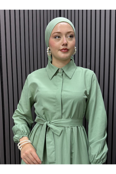 ENSA TESETTUR Naz Gömlek Elbise Mint