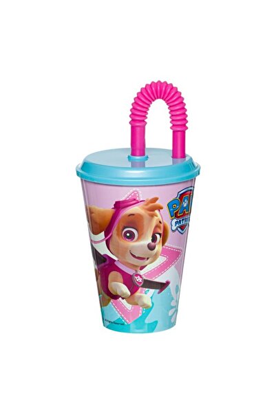 SOHO Plastic Cup with Flexible & Detachable Straw, Paw Patrol, 430 ml, Multicolor