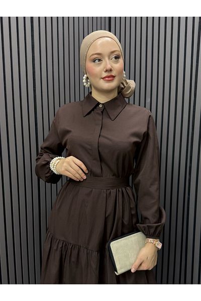 ENSA TESETTUR Naz Shirt Dress Brown