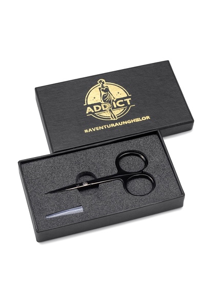 Addict Cuticle Scissors PRO Black (20mm) - Curved Tip