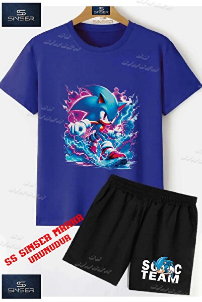 SS SİNSER Children's Unisex “Sonic Simsek in the Sonic“ Special Printed Crew ...