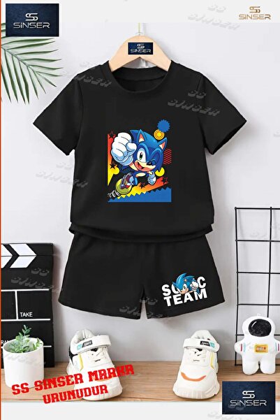 SS SİNSER Children's Unisex “Sonic Ziplayan Afis Icinde“ Special Printed Crew...