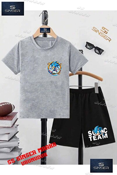 SS SİNSER Kids Unisex “Sonic Cemberde Left Ust Logo“ Custom Printed Crew Neck...