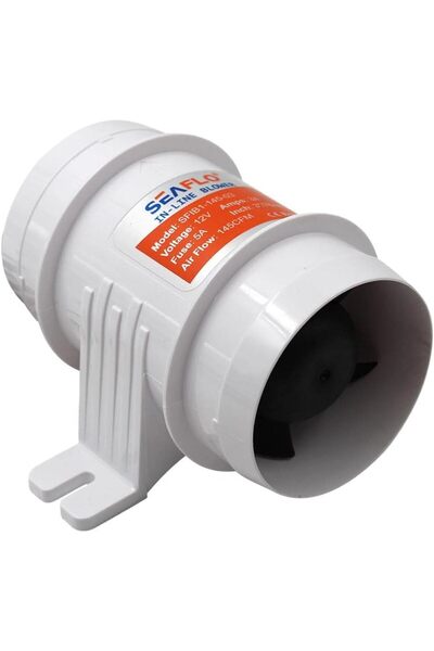 Seaflo Düz Blower. Tekne Karavan Havalandırması. 100mm. 24V