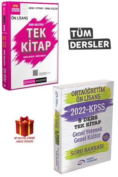 Pegem Akademi Yayıncılık 2026 Pegem Ön Lisans Konu Anlatım+Murat Yayınları Or...