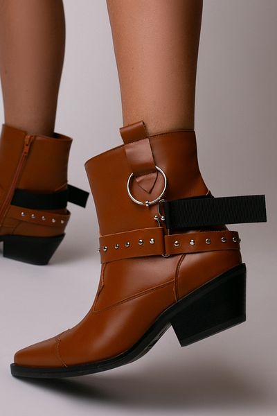 Vanilla Days Elektra pumps with small heel, brown genuine leather