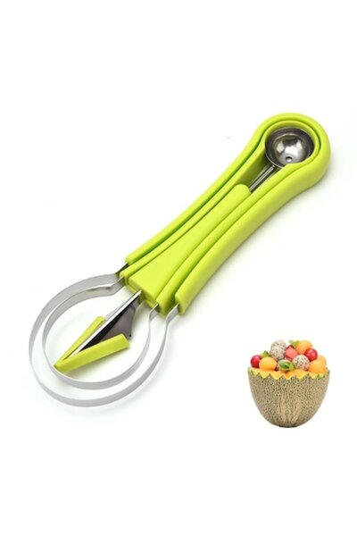 Gigicial Set lingurițe pentru fructe 4 în 1, Digital, oțel inoxidabil pentru ...