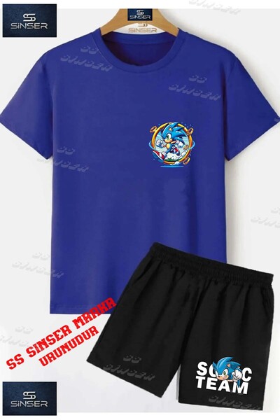SS SİNSER Kids Unisex “Sonic Cemberde Left Ust Logo“ Custom Printed Crew Neck...