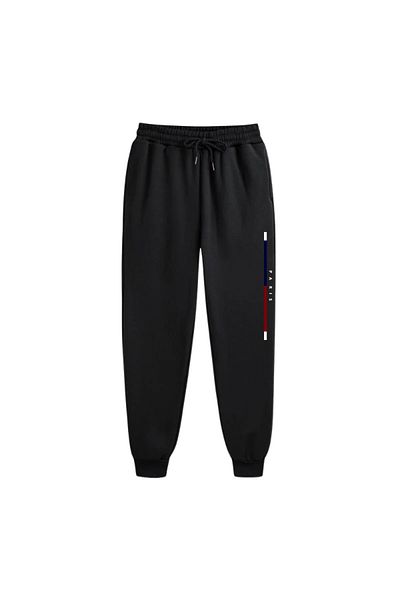StartMore Black Paris Yandan Printed Women's Unisex Sweatpants