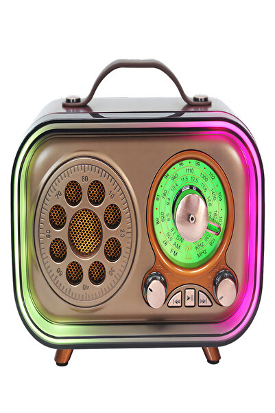 ULTRATEKNO M-1315BT Bluetooth Subwoofer'lı Retro Radyo Şarjlı 3 Band FM/AM/SW...