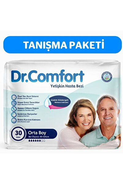 Dr.Comfort Bel Bantlı Yetişkin Hasta Bezi M Beden 30'lu Paket – Süper Emici, ...