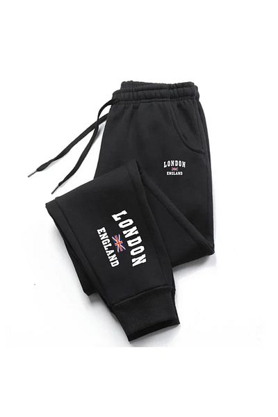 StartMore Black England London Printed Women's Unisex Sweatpants