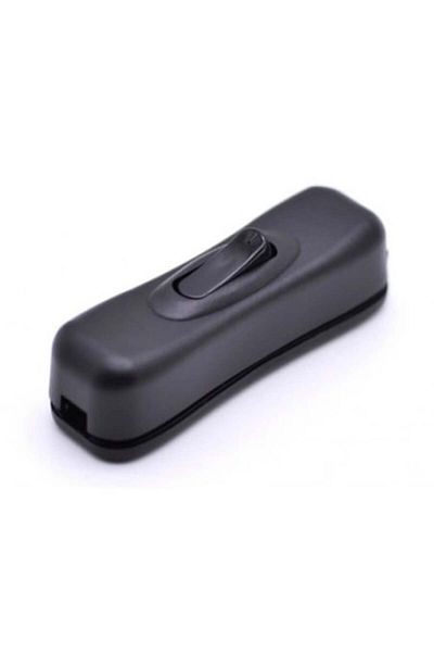 SOHO Întrerupător cu montare prin cablu prin clipsare și buton pornit/oprit 3A-250V, Negru