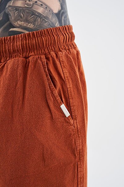 Machinist Ανδρικό σορτς Basic Washable Relaxed σε πορτοκαλί χρώμα